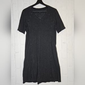 Eileen Fisher Vneck Hemp Short Sleeve Mini Dress